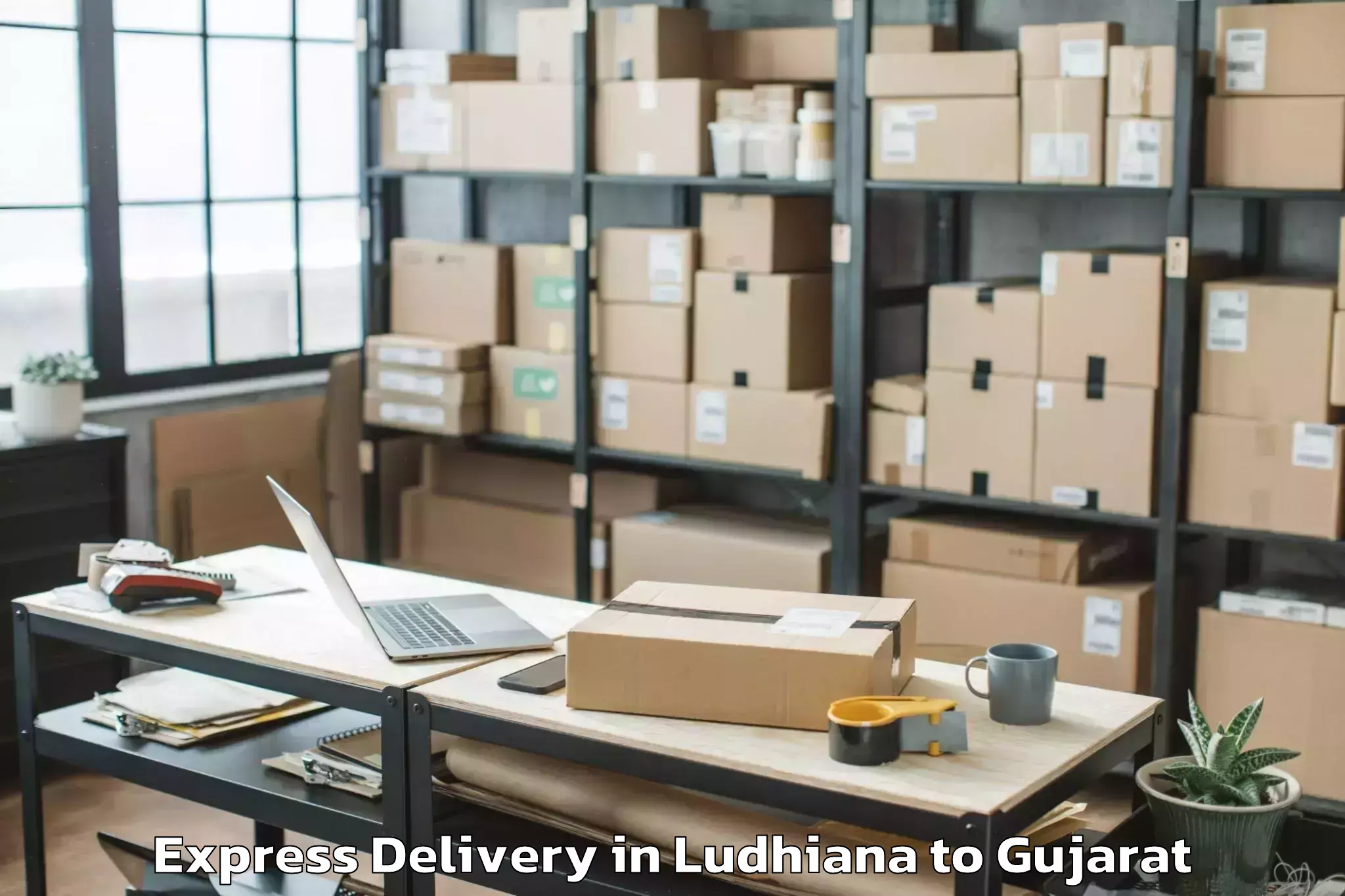 Book Your Ludhiana to Kadodara Express Delivery Today